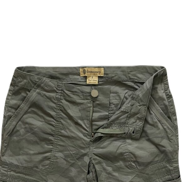 Democracy Women Cargo Green Camouflage Pant Size 8 AB Technology - Picture 5 of 10